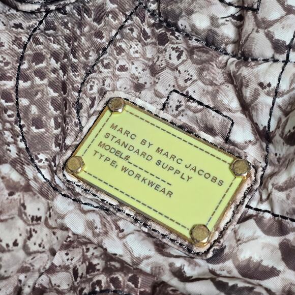 Marc by Marc Jacobs Eliz-A-Baby Python Print Quilted Nylon Tote Crossbody - Picture 15 of 15